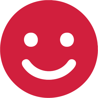 Ícono sonriente en CalcMenu que representa nutrientes saludables como frutas, fibra y proteínas.
